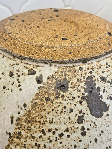 Beautiful Pair Of Handmade Pottery Serving Bowls Studio-ware Neutral Speckled - Picture 12 of 22
