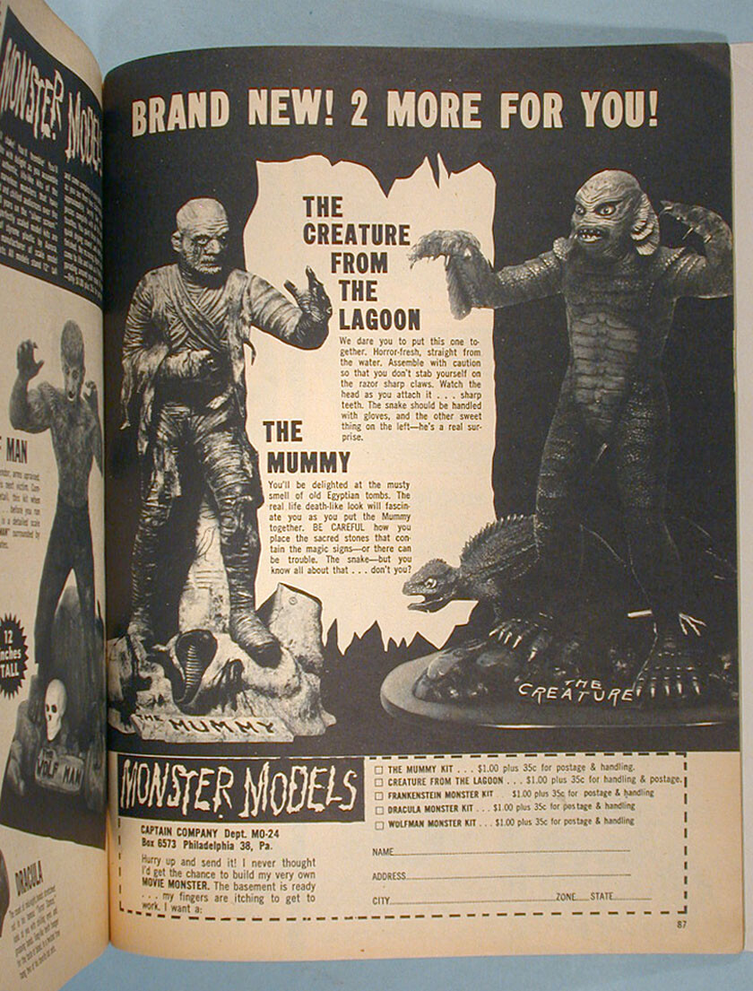 1963-64 Famous Monsters #24 Werewolf of London + Monster World #1