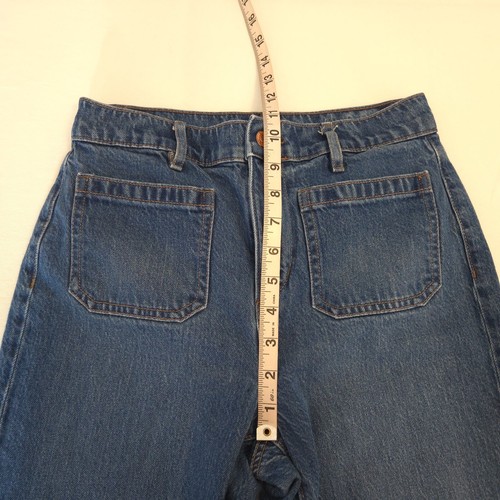 LOFT Women's The Wide Leg Jeans Front Patch Pockets High-Rise Size 26/2P - Picture 12 of 14