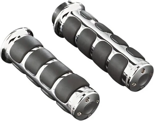 Kuryakyn 6235 Metric ISO Grips Chrome for Comfort and Style