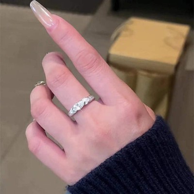S925 Sterling Silber 1 Karat Zirkon Diamant Ring | Edler Schmuck
