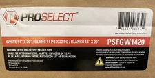 PROSELECT:  14 X 20 in Horizontal Blade Return 1/2” Space Grille White PSFGW1420