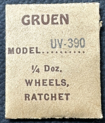 GENUINE GRUEN EB415 CAL390UV 1/4 DOZEN RATCHET WHEEL WATCH REPAIR WP5