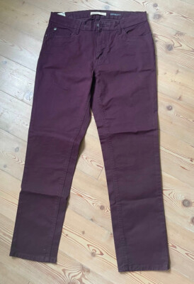 STOOKER women Jeans Hose Zermatt 40 brombeere Bordeaux 5-Pocket gerades Bein NEU