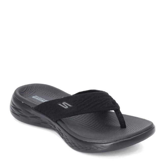 Skechers Womens On The Go 600 Sunny 140037 Slip On Black Flip Flop Sandals  Sz 10 for sale online | eBay