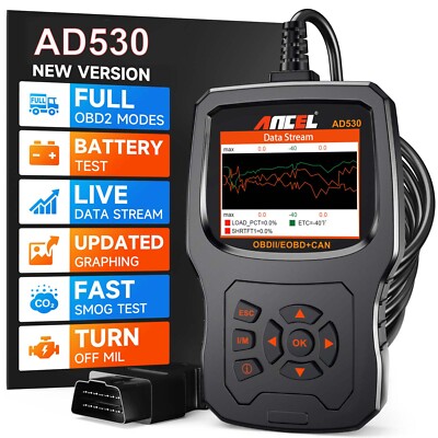 ANCEL AD530 Profi KFZ OBD2 Diagnosegerät Auto Scanner Motor Batterietester 
