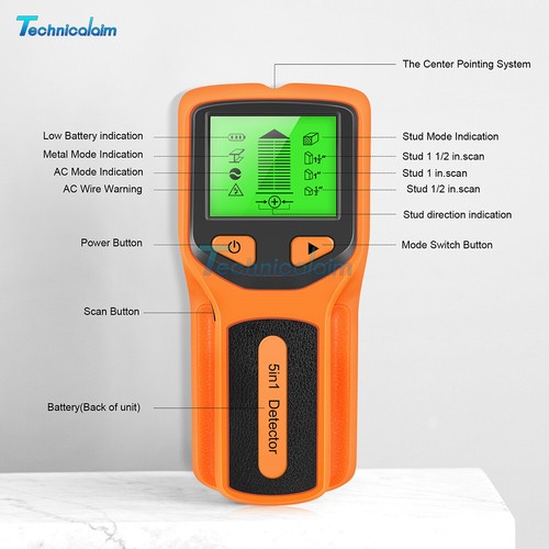 Multifunctional LCD Stud Finder Wall Scanner Metal Pipe Sensor Wire Detector - Bild 9 von 26
