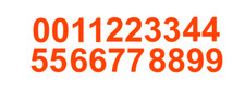 3" Inch Premium Mailbox Number Vinyl Decal Sticker Sheet Orange 