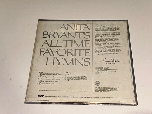 Anita Bryant’s All-Time Favorite Hymns Gospel Sealed LP 22B - Picture 4 of 4