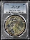 1989 $1 American Silver Eagle PCGS MS 68 | Toned Uncirculated UNC BU