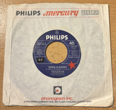 TEACH-IN * DING-A-DONG * RARE US IMPORT  7'' SINGLE PHILIPS 40800 PLAYS GREAT