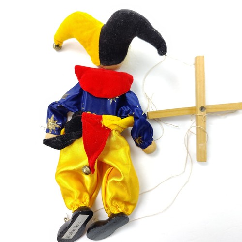 Vintage Wooden Marionette Puppet Court Circus Jester Clown - Picture 7 of 10
