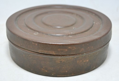 Vintage Brass Round Kitchenware Chapati Bread Box Original Old Hand Crafted - Picture 1 of 7