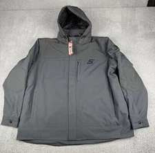 Snap-On Tools Jacket Mens 3XL Gray Insulated Water Resistant Hooded Winter
