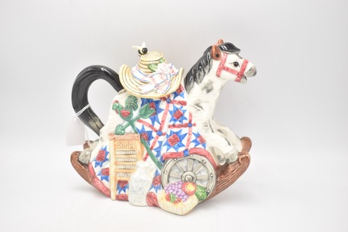 Vintage Fitz & Floyd Omnibus Countryside Rocking Horse Teapot – Decorative - Picture 20 of 24