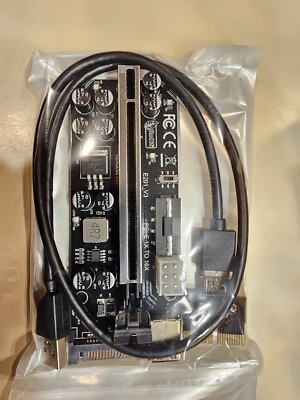 PCI-E 1x to 16x Powered USB3.0 GPU Riser Extender Adapter Card