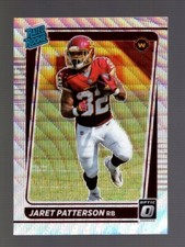 2021 OPTIC PREMIUM BOX SET WAVE PRIZM #297 JARET PATTERSON RC 76/299 CORNER DING