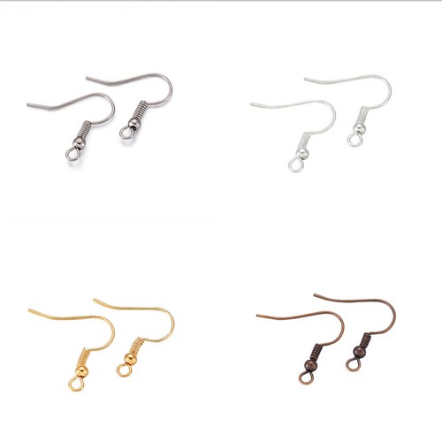 50 PIEZAS Pendientes de anzuelo de pescado Hierro Orejas Alambres Joyería Hallazgos Pendientes Sin níquel - Imagen 2 de 29