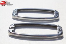 41-48 Chevy Passenger Car Rear Tail Light Lamp Stainless Steel Trim Rim Bezels