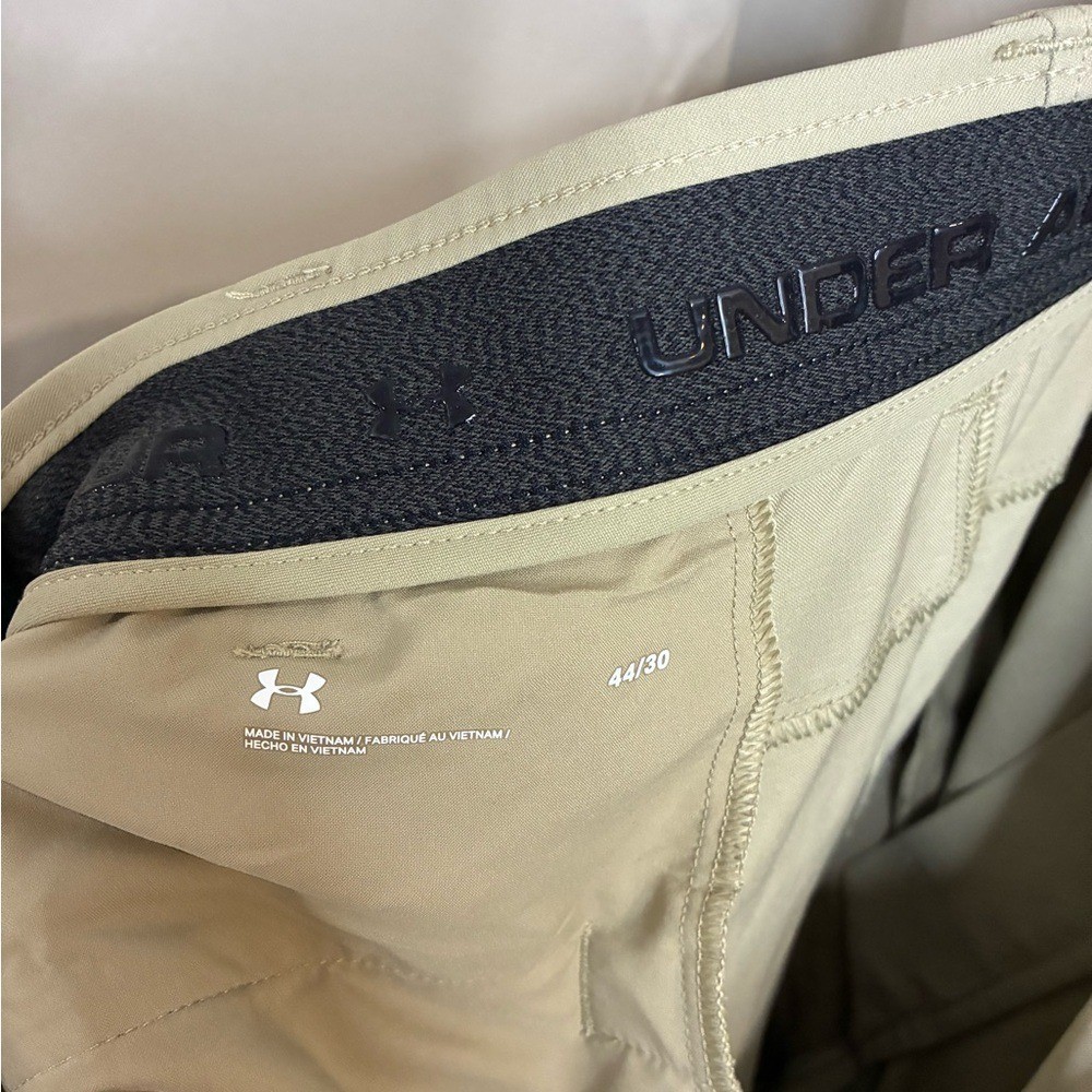 Under Armour Mens 44/30 Performance Golf Tech Pants Sandy Barley Color thumbnail 6