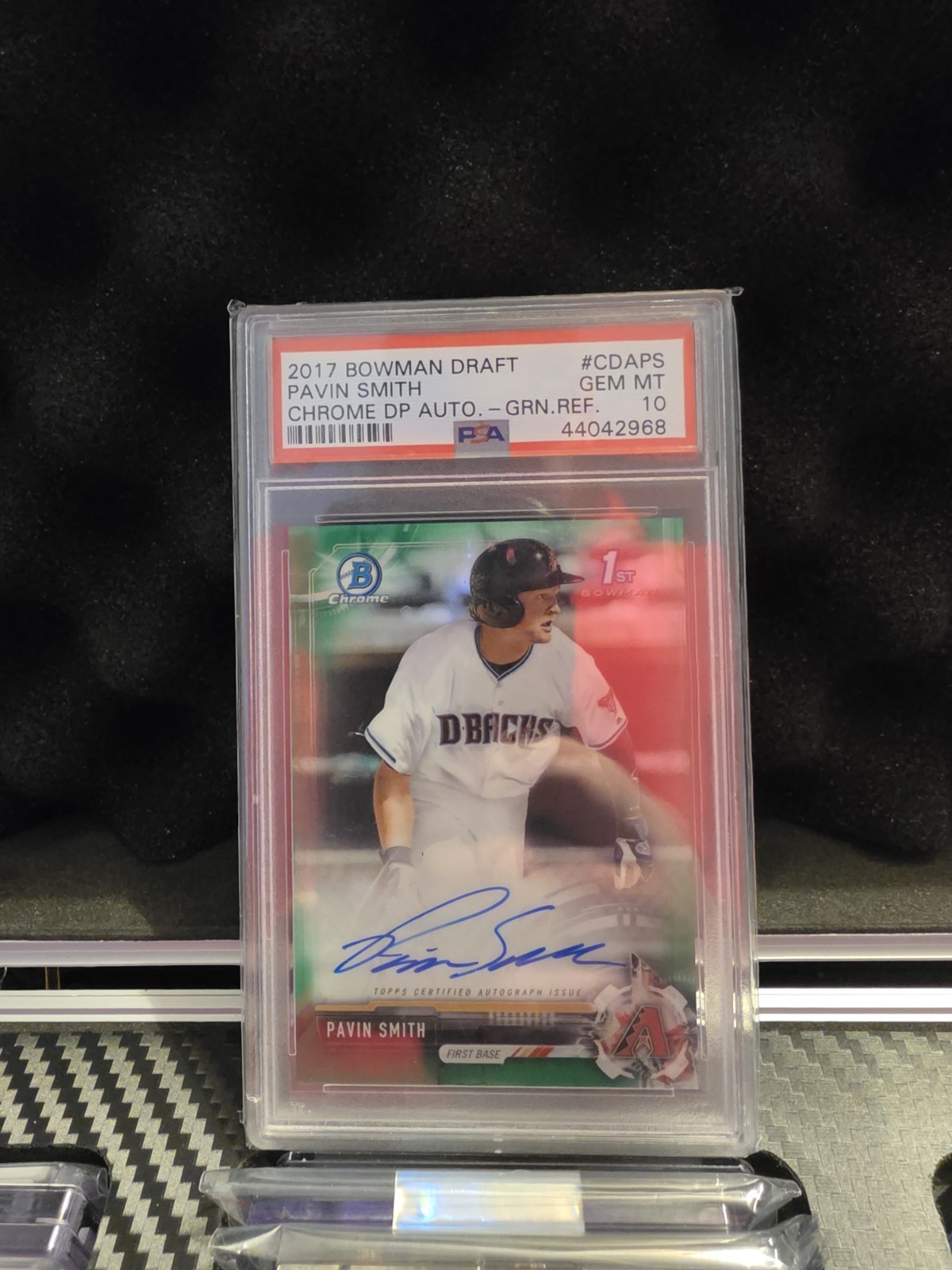 2017 Bowman Draft Chrome Pavin Smith Green Refractor Auto /99 PSA 10 Diamondbac…