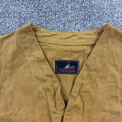 Vintage 40s Red Head Hunting Vest Mens M Pocket Hunting Duck