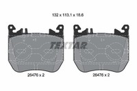 Bremsbelagsatz, Scheibenbremse Vorne Textar 2647601 FüR MERCEDES-BENZ