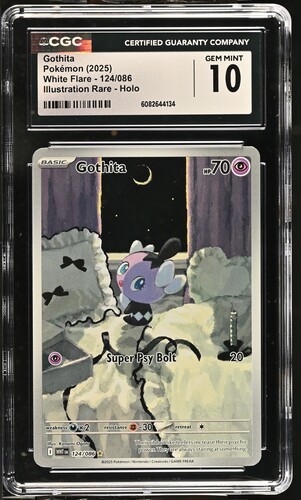 Pokémon GRADED Gothita 124/086 White Flare IR 10 CGC ENGLISH