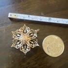 10k Rose Gold Earth Mine Diamond Flower Broach Pendant 4 Grams Vintage Antique — photo 3