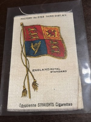 Vtg c 1910s Version ENGLAND ROYAL STANDARD FLAG Silk Cigarette Tobacco Premium