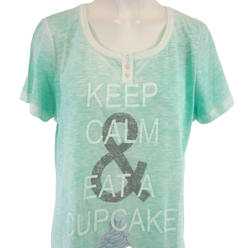Shirt Lola by Little West 8 grün Damen Oberteil Keep Calm Sommer 44 XXL Np45 Neu - Bild 2 von 4