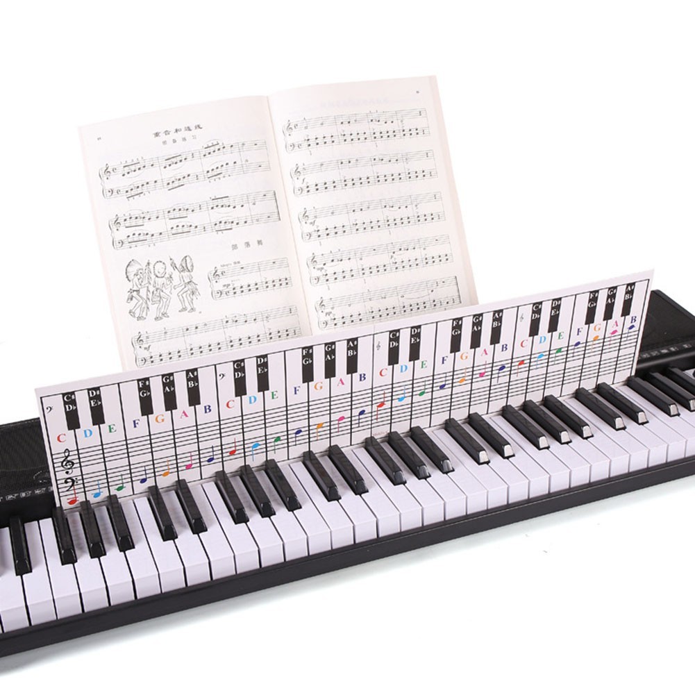 Grafico Accordi Grafico Per Principianti Pianoforte Note Tastiera Bianco Accessori foto 3
