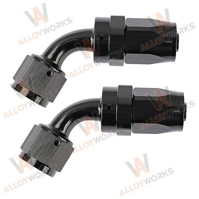2PCS 10AN 60 Degree Swivel Hose End Fitting Adaptor For Oil/ Fuel/ Gas Hose Line
