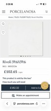 Porcelanosa Rivoli Porcelain Tile 60cmx60cm 11.5m2 In Total Job Lot Clearance