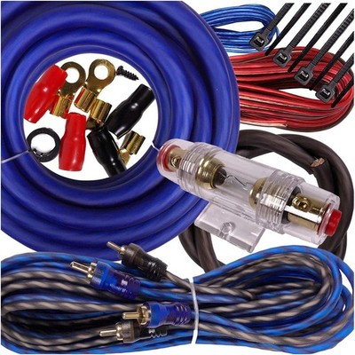 Gravity Complete 2600W 4 Gauge Amp Kit Amplifier Install Flexible Wiring... 