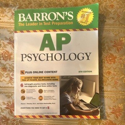 Barron's AP Psychology 8th Edition Study Guide with Online Content