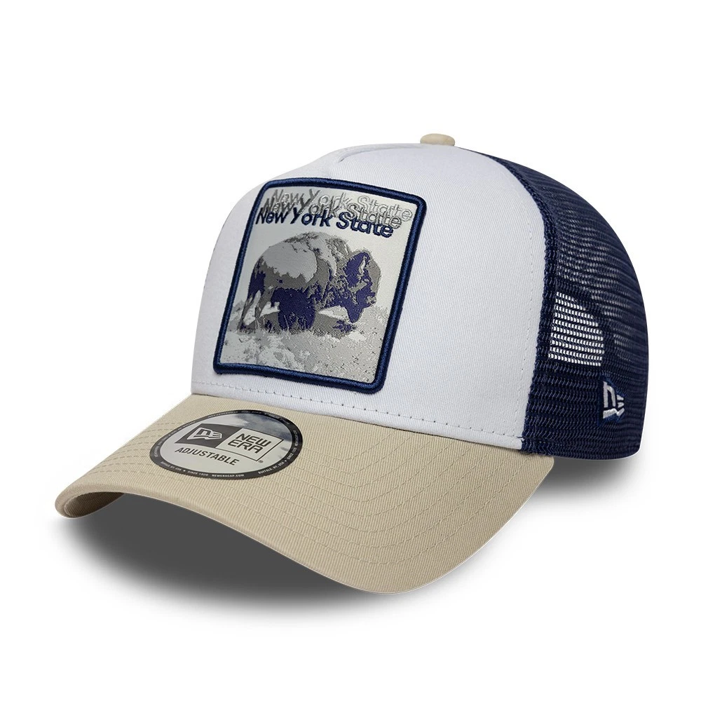 NEW ERA NEW YORK STATE BISON TRUCKER CAP.9FORTY WHITE BEIGE BASEBALL HAT S26
Opens in a new window o