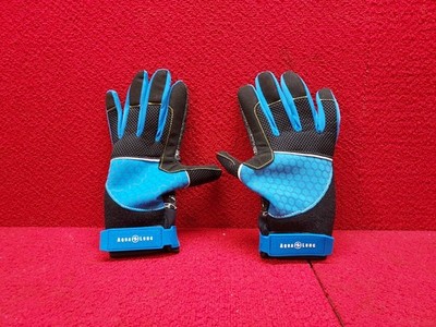 Used Aqua Lung Velocity Gloves Black/Blue Size - XL Good Condition