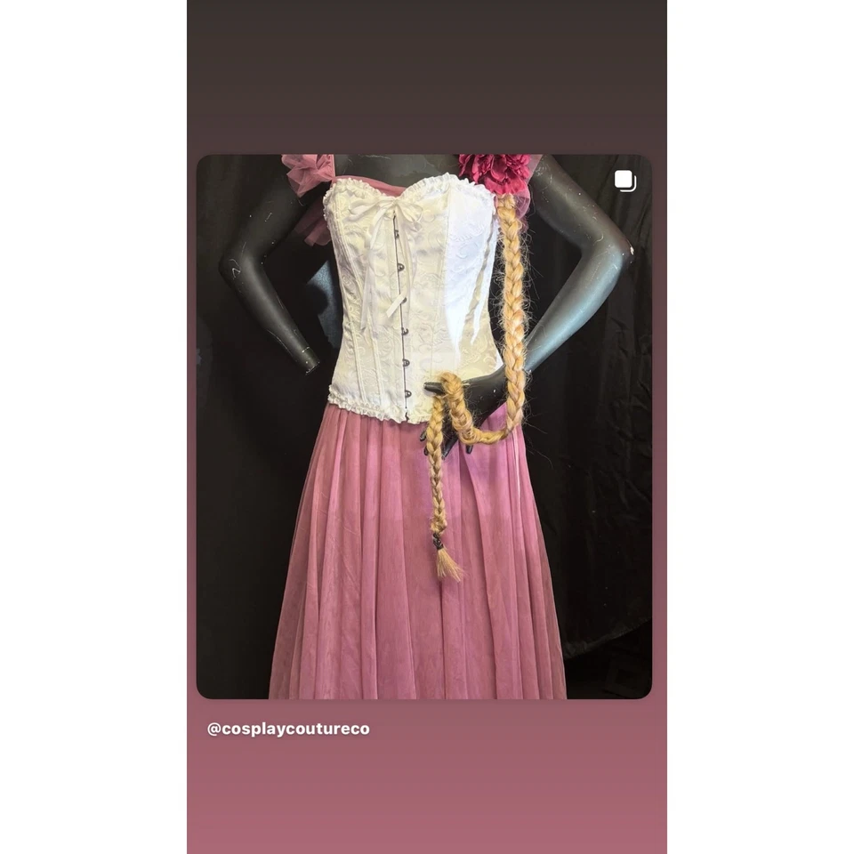 Disfraz de Rapunzel - Hecho a mano único en su tipo - Mujer pequeño Foto 2 de 4