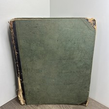 Antique Victorian Scrapbook Album 80 Pages Photos Paper Ephemera History Vintage