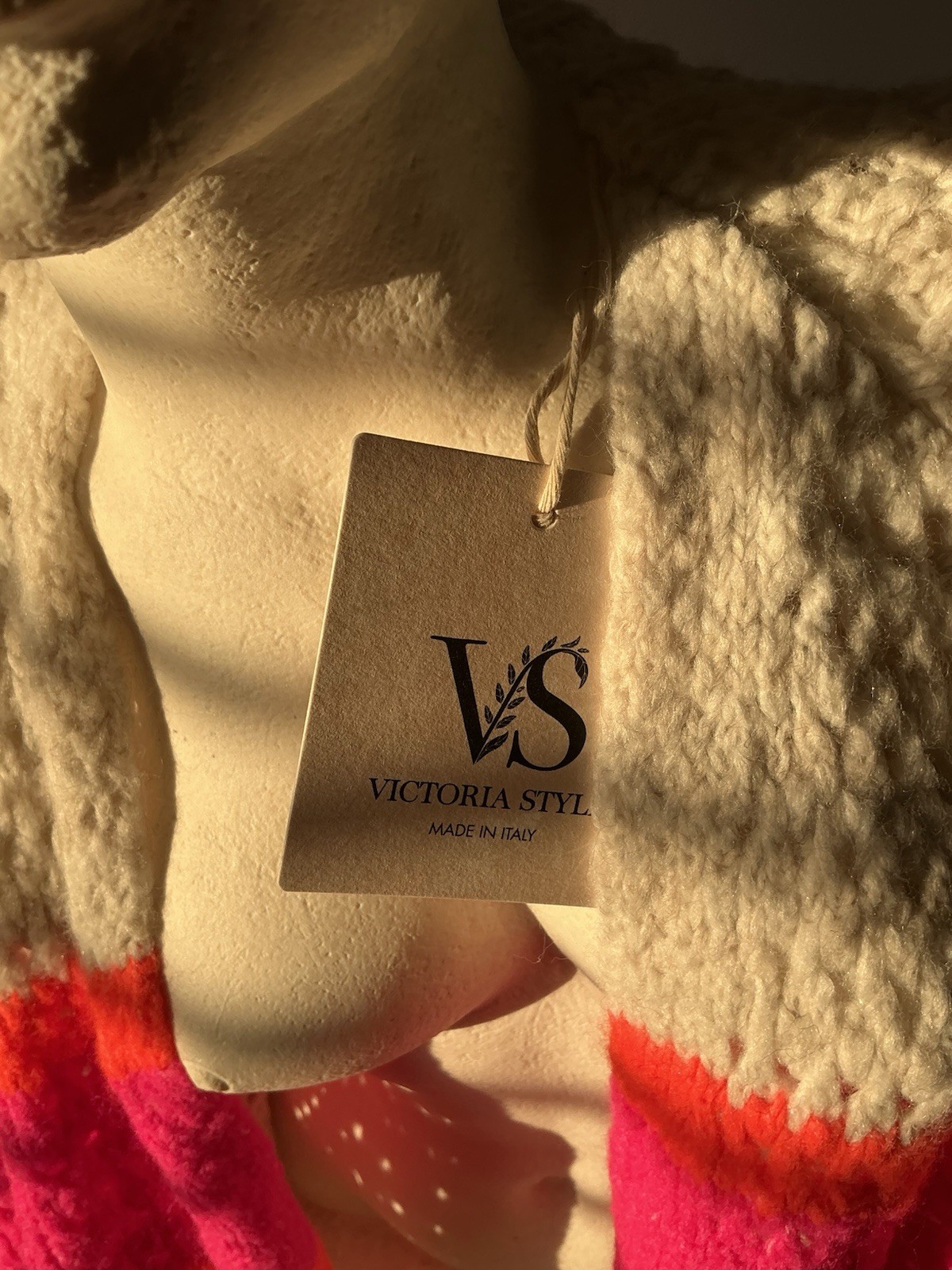 Strickmantel- Grob, Victoria Style,- Italy,- Neu, 
