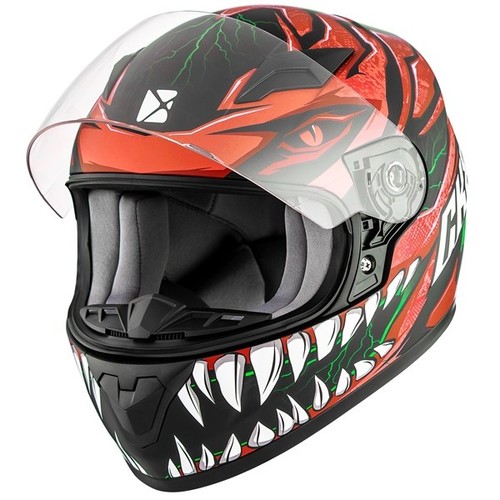 CKX Kids Predator Matte Red On-Road RR519Y Child Full-Face Helmet, Summer - Picture 2 of 6