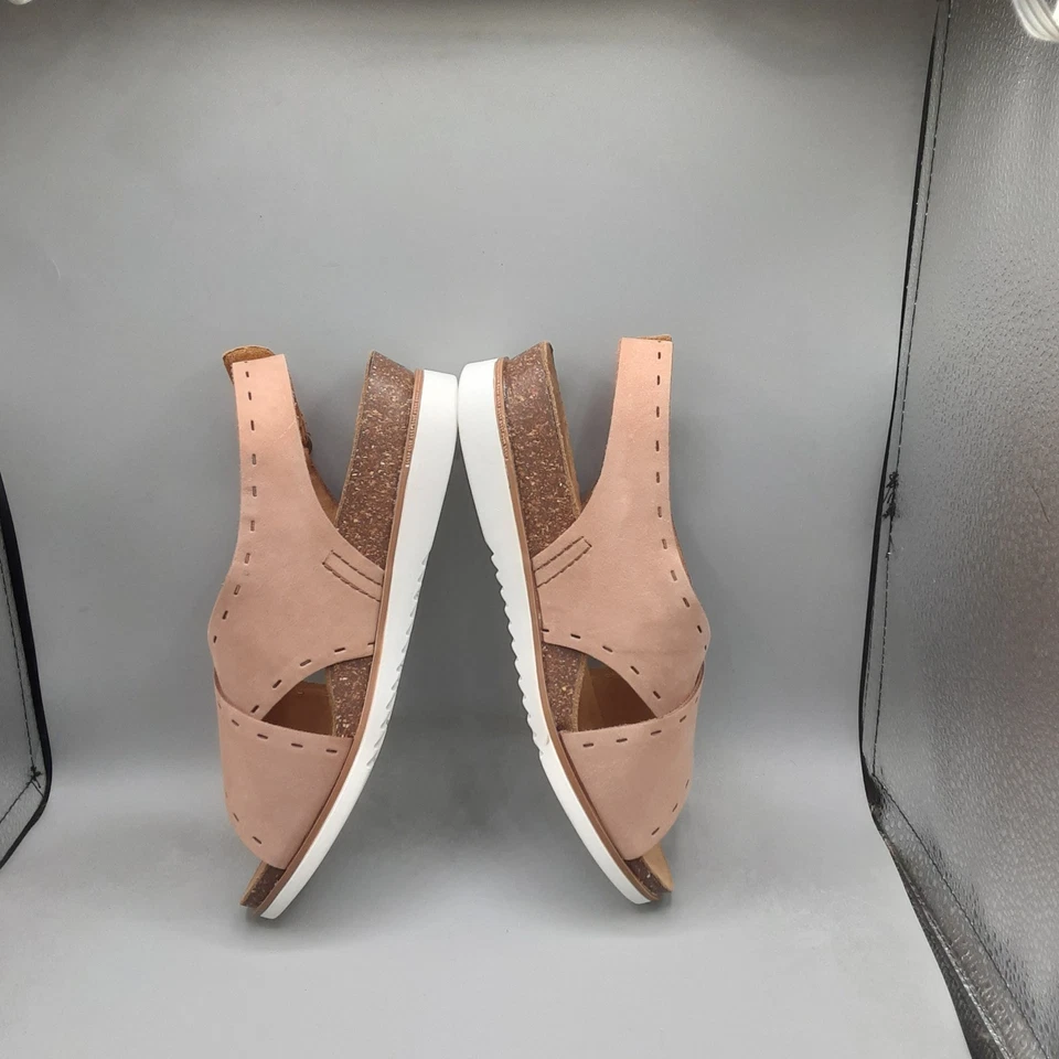 Босоножки Cobb Hill майские слинги женские 6 Вт бежевые розовые нубук A18 - Изображение 3 из 4