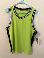 TLF APPAREL Techne Men’s Jersey Bio Lime Black Side Vents Size Large NWT