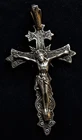 Ukraine ORTHODOX CROSS Pendant STERLING SILVER CRUCIFIX 925 Amulet big 39x61 Old
