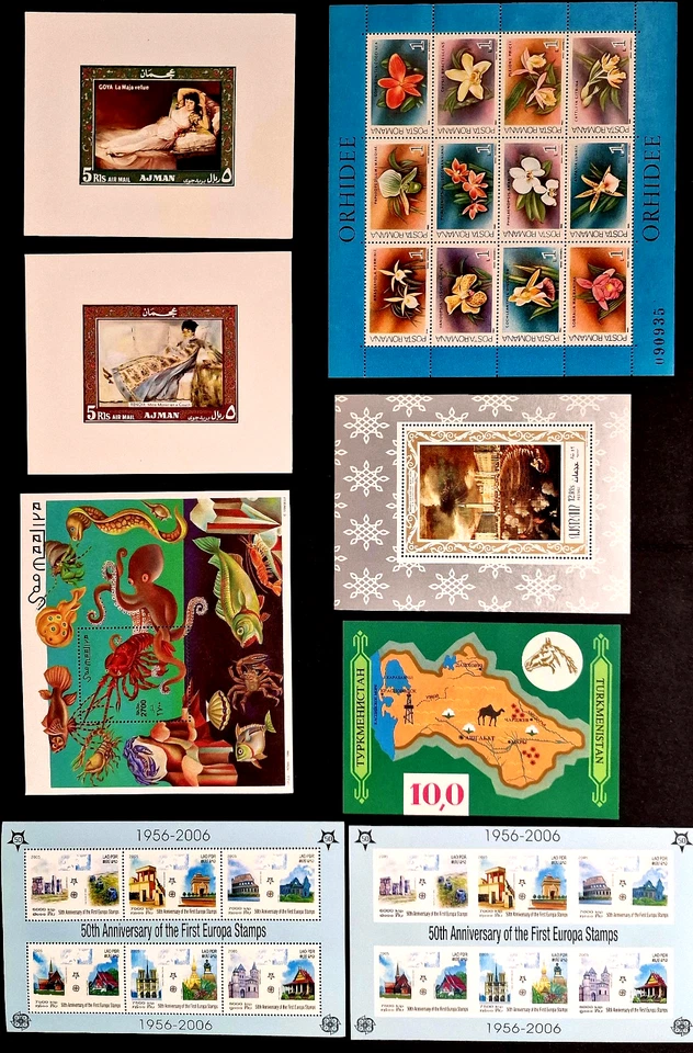 Colección Mundial de Sellos MNH - 76 Estampillas 28 Bloques - Juegos Olímpicos de Fútbol etc. Foto 4 de 4