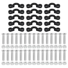 Kayak Pad Eye, 15 Pack Nylon Deck Loops with 30 Flat Head Screws Nuts