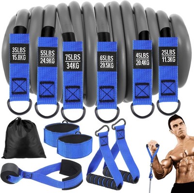 Heavy Resistance Bands for Working Out, 300lbs Exercise Bands with Handles, W...