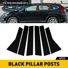 Glossy Black Pillar Post For 12 13 14 15 16 Honda CR-V 6pcs Set Door Trim Covers