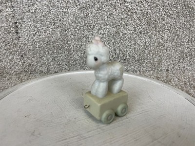 Vintage 1985 Precious Moments Happy Birthday Little Lamb Train Samuel Butcher